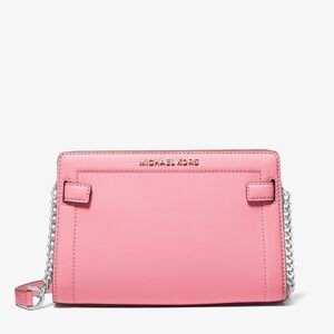 MICHAEL KORS Rayne Small Saffiano Leather Crossbody Bag pink